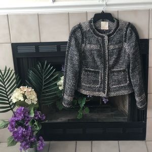 Rebecca Taylor Tweed Blazer Jacket Size 4